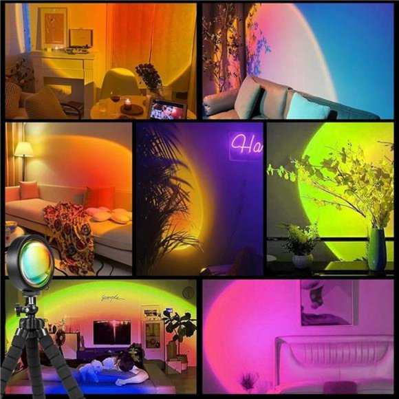 Sunset Lamp Projector, Countless Colors Sunset Lamp with APP & Remote Control - Picture 3 of 6